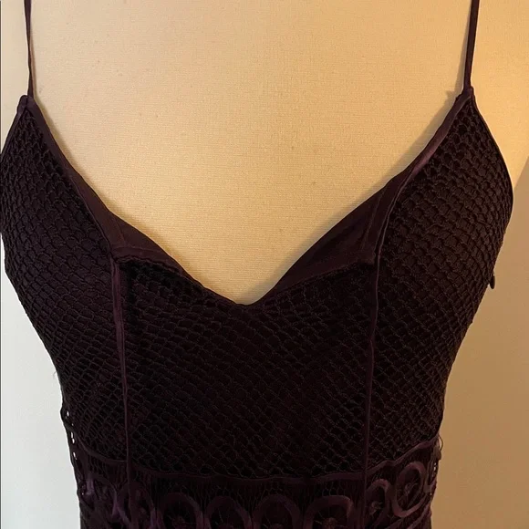 Guess Elegant Purple Midi Dress with Fringe - Picture 15 of 16